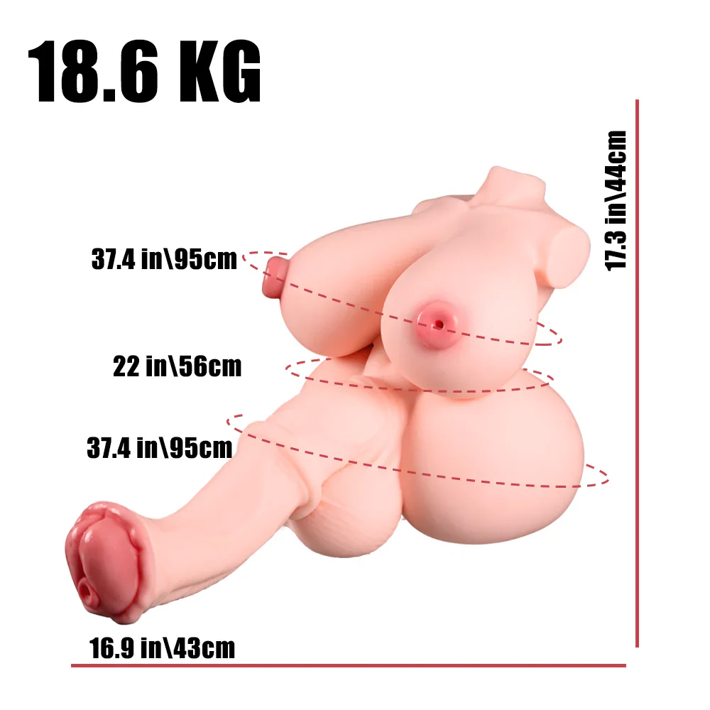 Amber: Big Futa Hentai Torso Sex Doll 41LB Horse Penis - Image 6