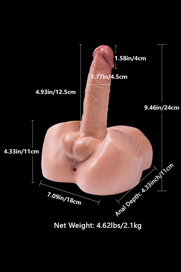 Blade: 4.6LB Silicone Male Sex Doll Butt Masturbator With 4.9in Dildo - Image 2