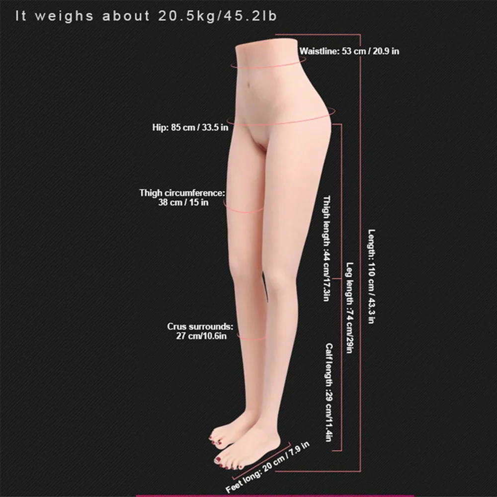 Elise - 45.2 lbs Ultra Realistic Lower Torso Sex Doll with Sexy Legs & Feet - Image 2