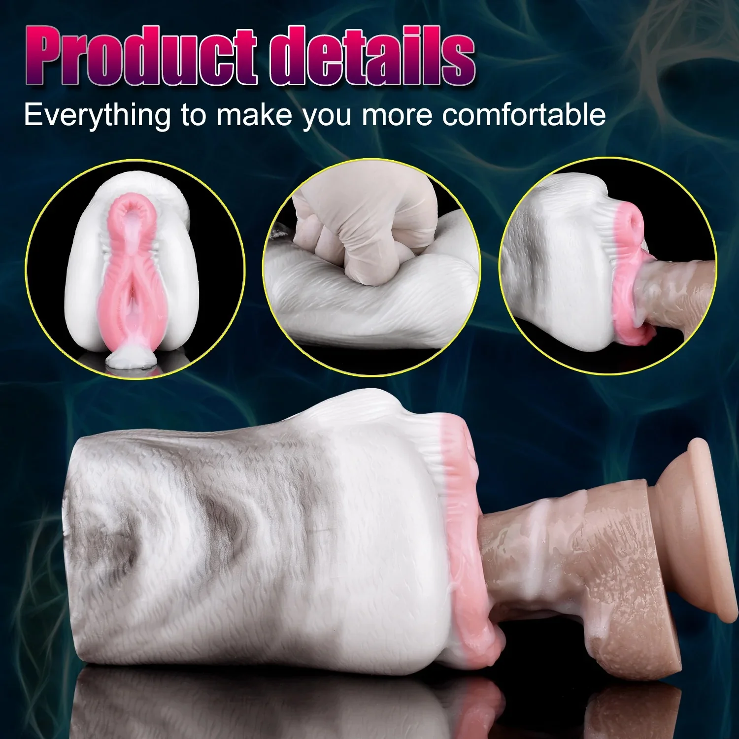 Fantasy Horse Pocket Pussy Male Sex Toy - Pink Vagina Dual Hole - Image 3
