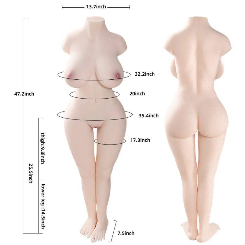 Farah - 61.7 lbs Sexy Full Size BBW Sex Torso with Long Legs and Feet - Image 2