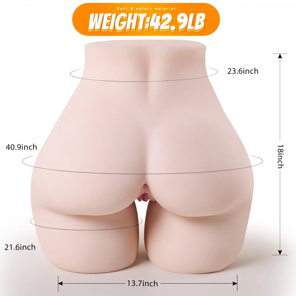 Gena-42.9LB Soft Liquid Jelly BBW Ass Sex Torso - Image 4