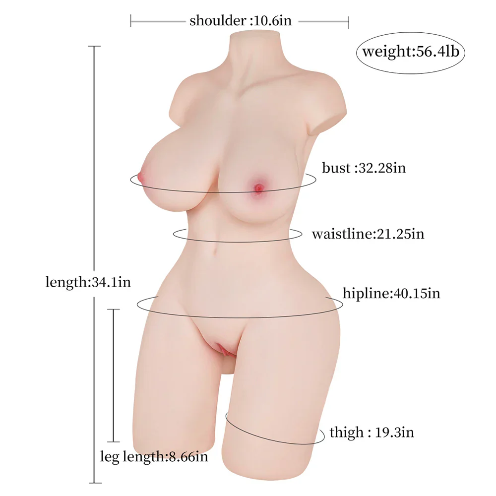 Isuld - 56.4 lbs Life-Size Real Feel Female Torso Sex Doll - Image 2