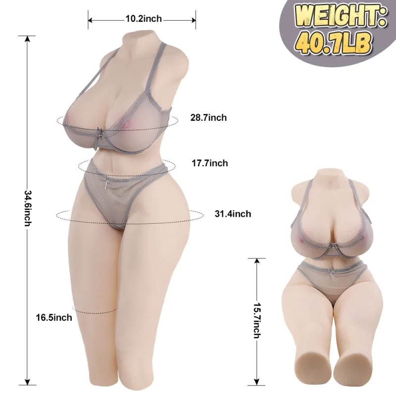 Jodie - 40.7 lbs Life-Size BBW Sex Doll Torso with Sexy Legs - Image 2