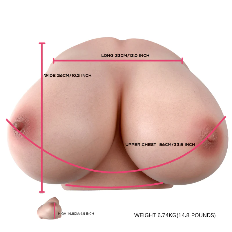 Realvagina Fake breast silicone with Realistic Skin texture Boobs Sex Toy Lifelike Breasts Male Masturbator Stroker - Image 6