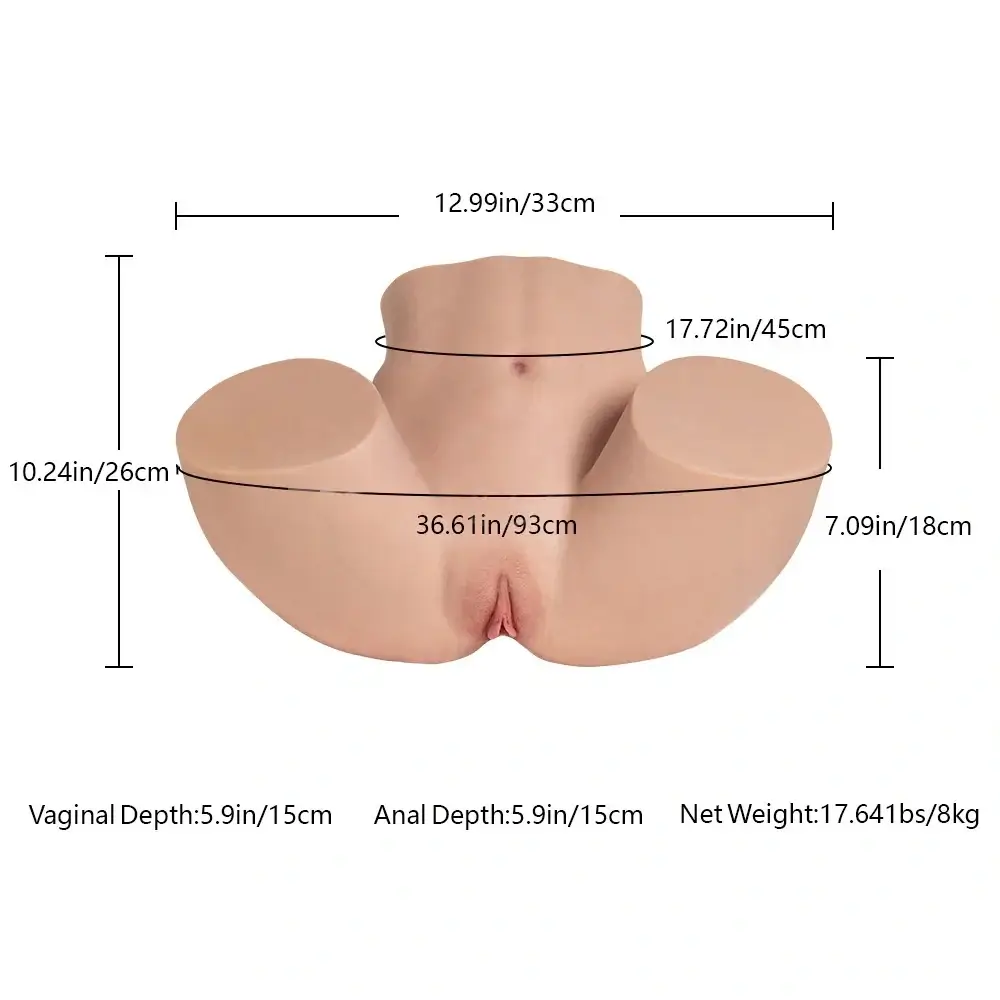 Realvagina Jella 17.64lb Realistic Silicone Big Ass - Image 12