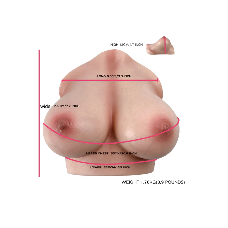 RealVagina Realistic Skin Texture Silicone Big Breast Boobs Sex Toy Lifelike Breasts Male Masturbator Stroker - Image 8