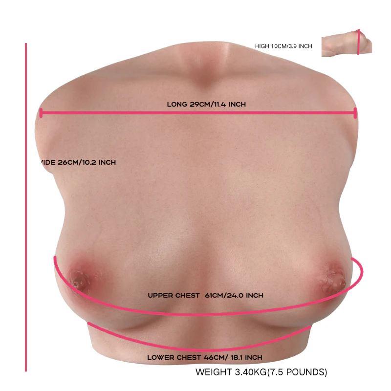 Realvagina Silicone Fake Breasts with Realistic Skin texture Boobs Sex Toy Lifelike Breasts Male Masturbator Stroker - Image 8