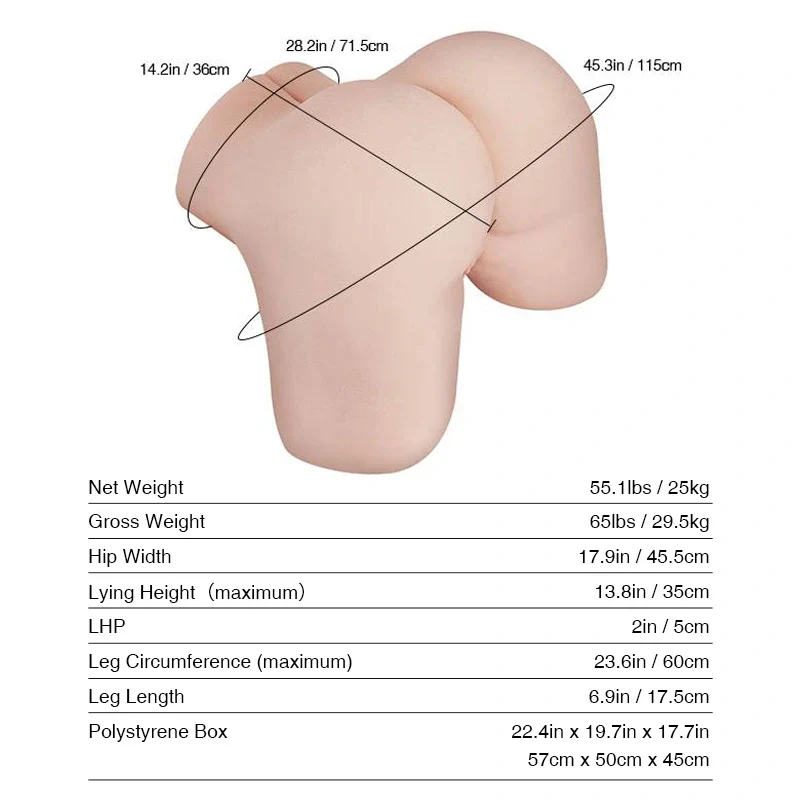 Tantaly Eva: 55LB BBW Butt Sex Dolls Huge Booty Sex Doll - Image 4