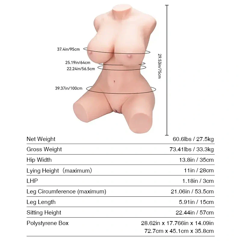 Tantaly Jennifer: 60LB Big Breast Milf Sex Doll, Realistic Body - Image 4