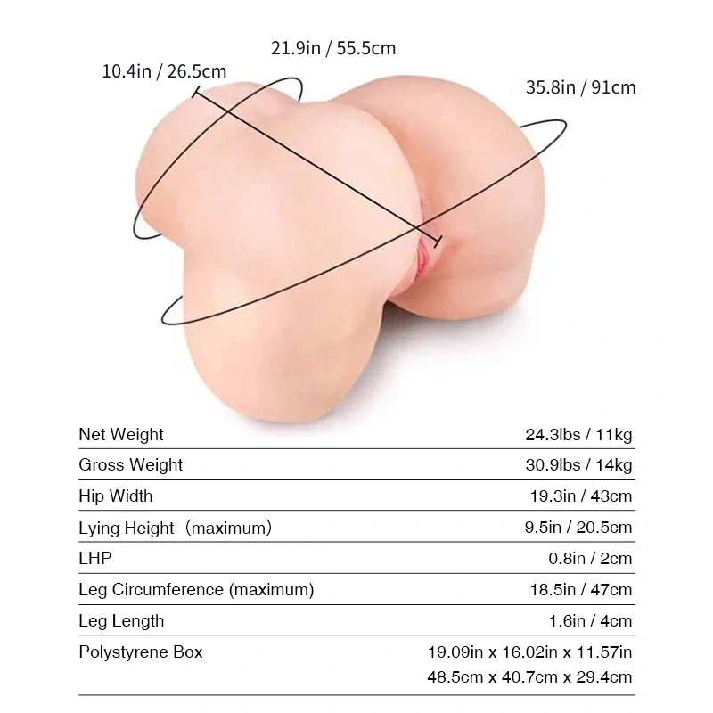Tantaly Louise: 24LB Life Size Ass Sex Doll Sex Toy Masturbator - Image 4