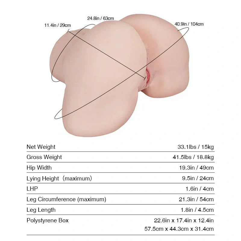 Tantaly Rosie: 33LB Durable Real Life Big Ass Sex Doll - Image 4